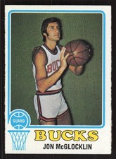 1973 TOPPS JON MCGLOCKLIN 123 VG-EX BASKETBALL MILWAUKEE BUCKS