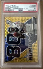 2022 Panini Zenith - Behind the Numbers- Gold Andre Johnson PSA 10