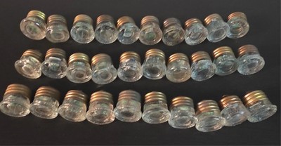lot of 30 Eagle / GEM / GE  Glass Plug Fuse 30 Amp Screw in style fuses