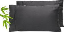 Cooling Pillowcase Set - 100 Lyocell - Silky Soft - Gray - 2 Pack