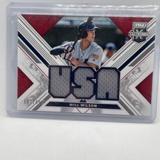 2019 Panini Elite Extra Edition #USA-WW Will Wilson USA Materials Black #/499