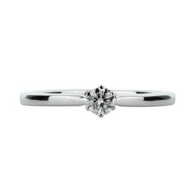 0.22ct IGI Certified Lab Grown Diamond Engagement Ring 14k White Gold Round