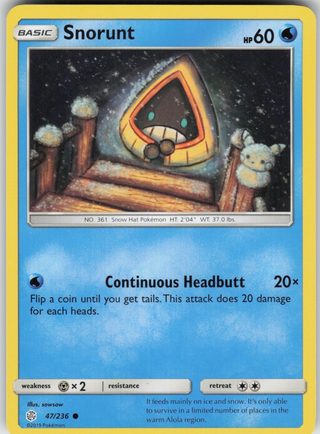 Snorunt 47/236 Common  SM - Cosmic Eclipse