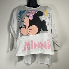 Vintage 80s 90s Disney Mickey Mouse T-Shirt Single Stitch USA Rare Large Hi-lo L