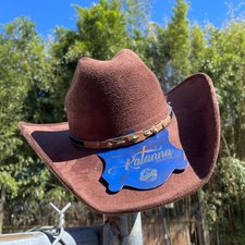 Men's Brown Suede Cowboy Hat. Western Style Hat For Men. Sombrero Vaquero Caf