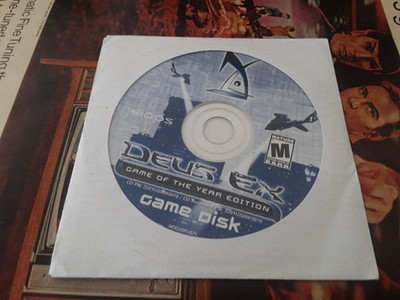 Deus Ex Game of the Year Edition PC 2001 Eidos Game Disk Only 