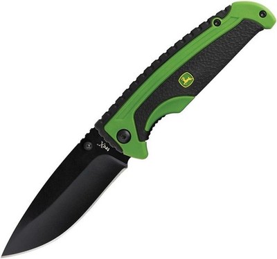 Case Cutlery John Deere TecX Folding Knife Steel Blade Nylon/Rubber Handle 15781