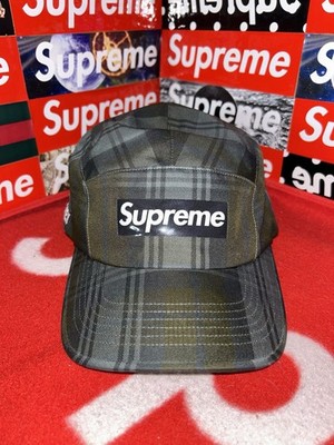 Supreme GORE-TEX Camp Cap Hat Olive Plaid | eBay