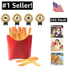 Vibrant Yellow Glass Fake French Fries - Perfect for Indoor Decor Photography