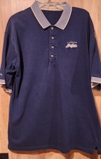 Vintage 1996 Antigua Cleveland Indians Polo Shirt Men  s XL Navy MLB Embroidered