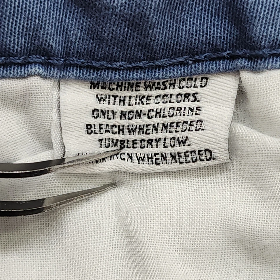 Style&Co Shorts Womens 12 Blue Mid Rise Slim Leg Bermuda Chino Preppy Casual - Image 4 of 4