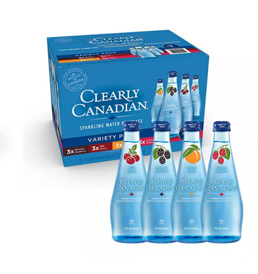 Clearly Canadian Refreshing Sparkling Water Variety Pack 11 fl oz, 12 Pack