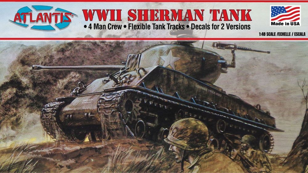 Atlantis Models 1/48 WWII Sherman Tank (formerly Aurora)