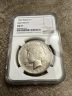 1921 High Relief Peace Silver Dollar $1 NGC AU 55