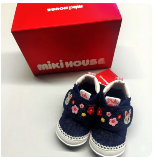 Denim Indigo Blue 11.5cm Us5 Japan Rabbit  Flower  New