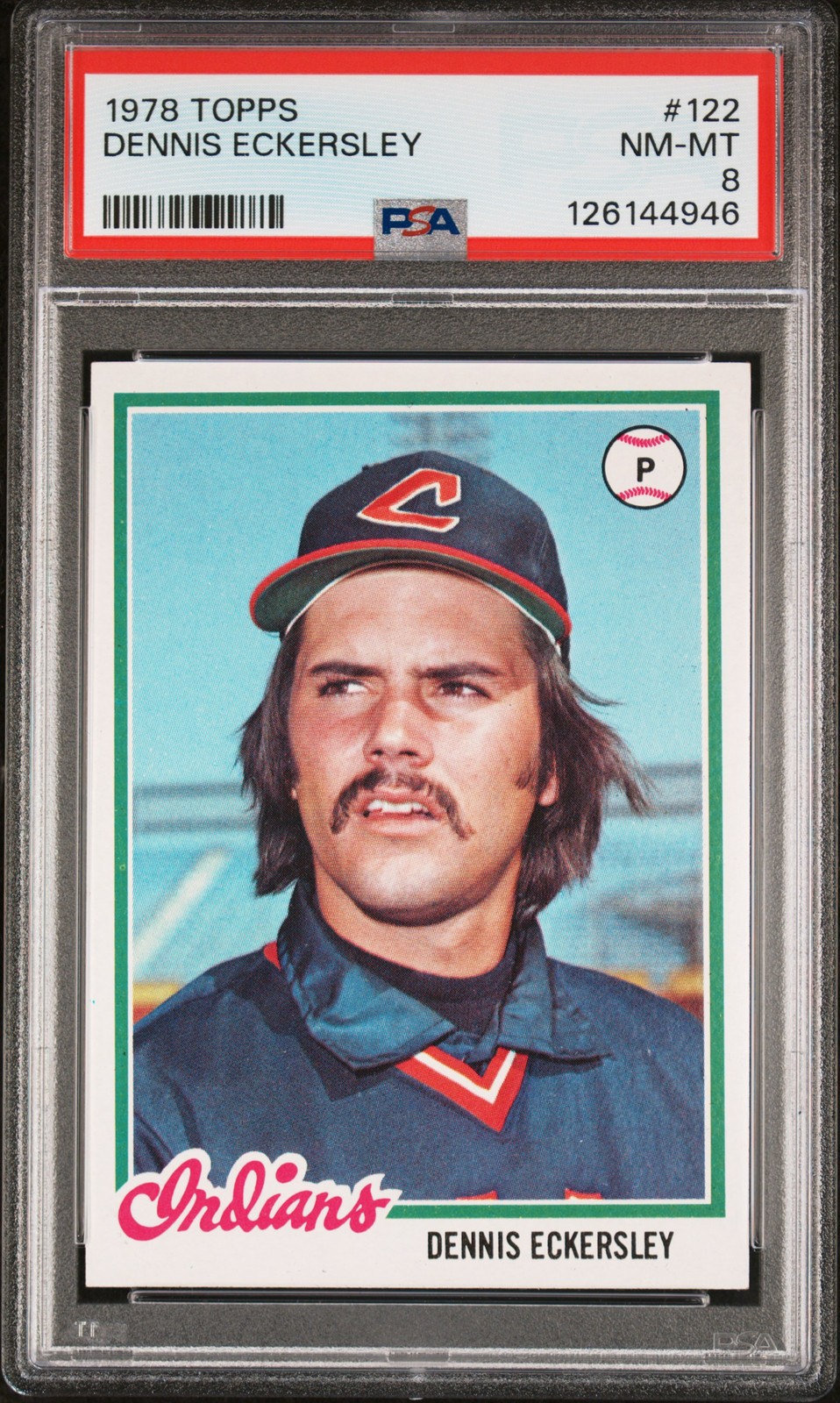 1978 TOPPS #122 DENNIS ECKERSLEY PSA 8
