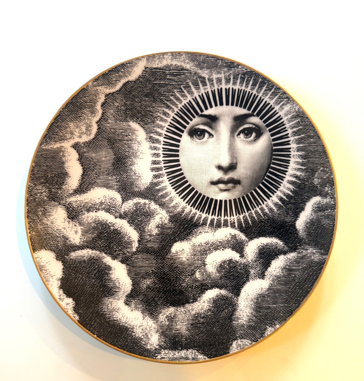 Rosenthal Fornasetti Temi e Variazioni Plate Motiv 18 Sun Face Germany
