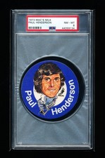1973 MACS MILK HOCKEY PAUL HENDERSON PSA 8 NM-MINT MAPLE LEAFS POP 3