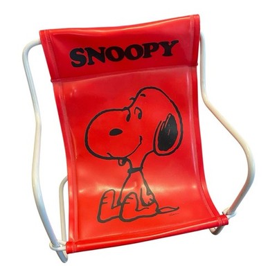 Vintage Snoopy Peanuts Red Vinyl Sling Chair for Plush