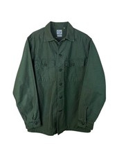 orSlow US Army Fatigue Shirt 3 Mens Green Cotton Military 2 Pocket Made in Japan