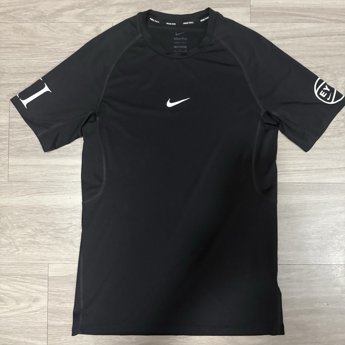 Nike Pro Dri-FIT EYBL XI Slim Fit Black Short Sleeve Basketball T