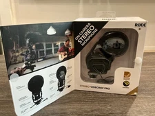 NIB RODE STEREO VIDEOMIC PRO ON-CAMERA STEREO MICROPHONE NEVER USED