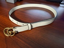 Gucci GG Buckle leather belt AUTHENTIC 75-30 Excellent Condition