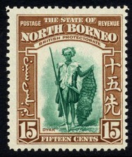 North Borneo 1939 15c SG311 u/m Cat &pound;35