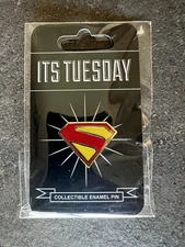 New SDCC 2025 Exclusive Yesterdays 10th Party Superman Movie Logo Enamel Pin