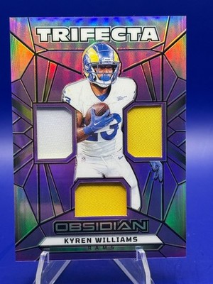 Kyren Williams 2024 Panini Obsidian Trifecta PATCH #TS-KWS Purple /49 RAMS
