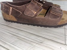Birkenstock Milano Men s Brown Leather Sandals Size-43 Men s 10