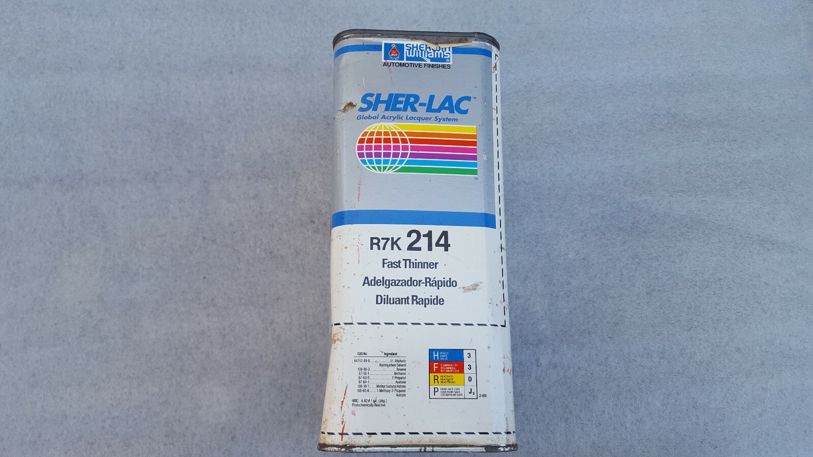 Sherwin Williams Sher-Lac R7K 214 Fast Acrylic Lacquer Thinner Empty ...