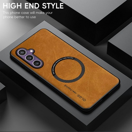Case For Samsung S24 Ultra S23 FE S22 A15 A54 A53 Magnetic MagSafe Leather Cover - Picture 9 of 22