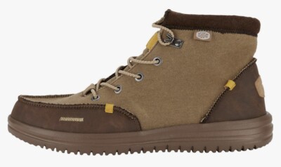 NIB Hey Dude Bradley Waxed Canvas - Brown - Mens Size 6 - 40625-255 No Box Lid