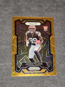 2023 Panini Prizm Cedric Tillman Orange Lazer Rookie Card Cleveland Browns #321