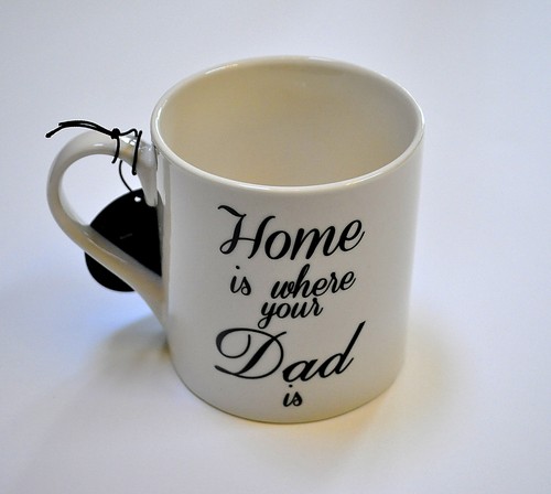 Coffee Mug Black White "Home is where your Dad is" 16oz - Picture 4 of 5