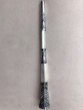 Antique Sterling Silver 925 Fine, Mother Of Pearl Umbrella Handle- Early 1900  s