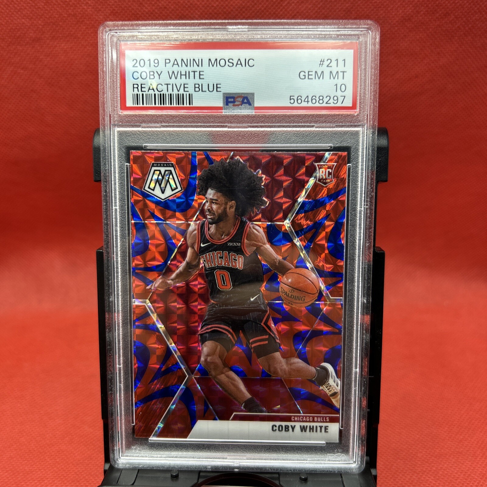 2019 PANINI MOSAIC #211 COBY WHITE REACTIVE BLUE ROOKIE RC PSA 10