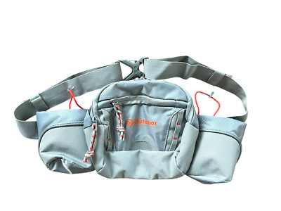 OUTDOOR PRODUCTS Gray/Orange WATER BOTTLE WAIST BAG Hike Gym Gear Fanny Pack