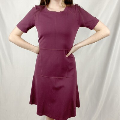 Athleta En Route Ponte Fit & Flare Purple Athletic Dress in a size S | eBay