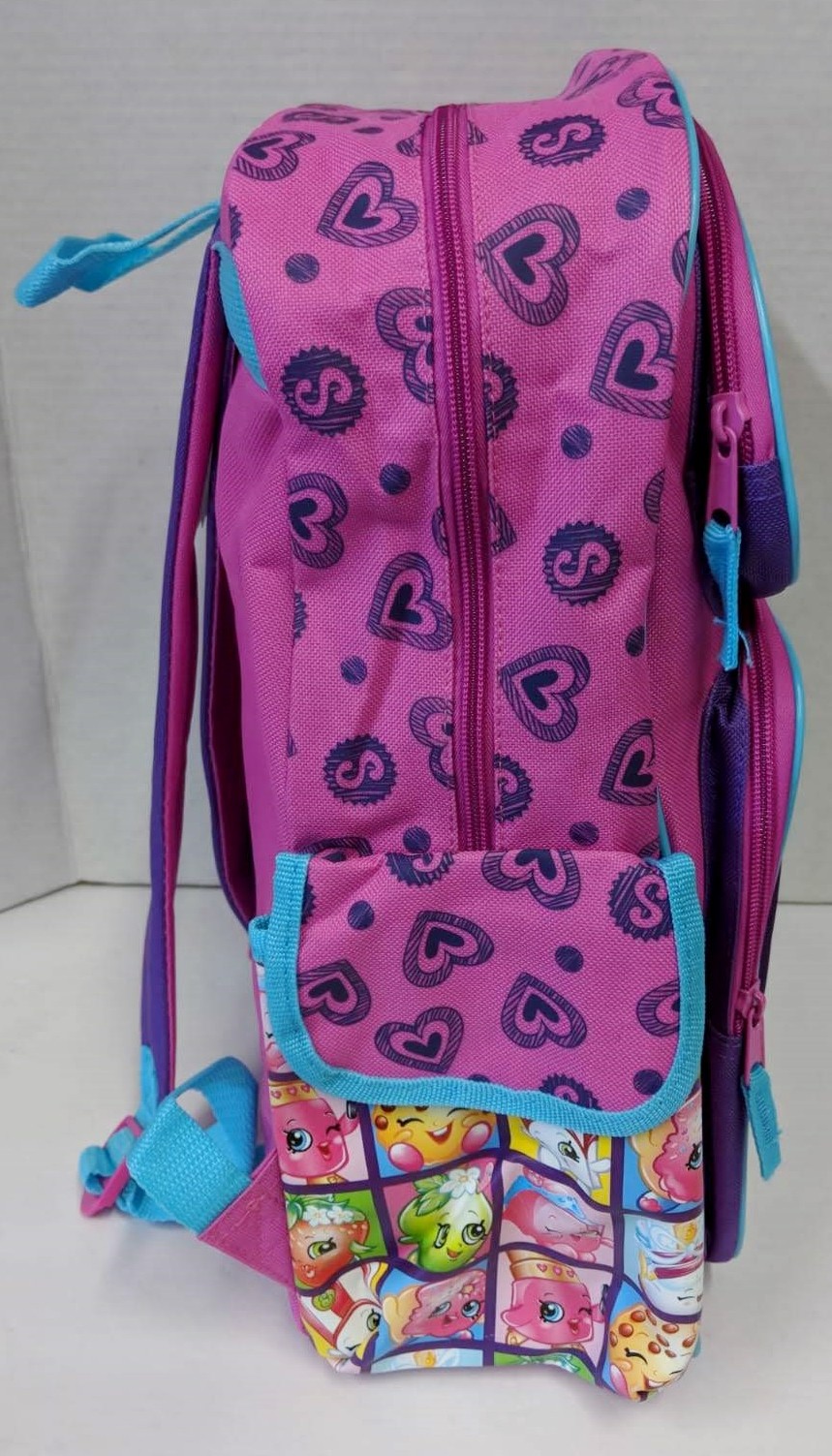 SHOPKINS BACKPACK & LUNCH BOX SET! BESTIES FOR LIFE PURPLE LARGE BAG 16