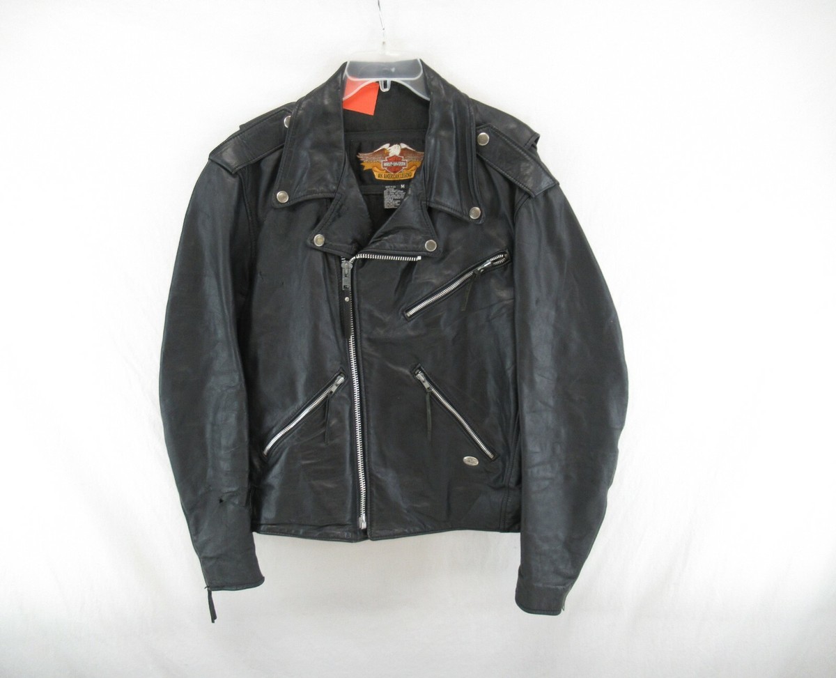 VTG Harley Davidson Men's Genuine Leather Rider Jacket Size