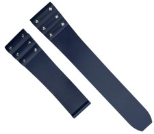 21mm Blue Silicone Rubber Watch Band Strap for Cartier  Sport Style