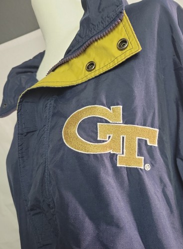 GUC Vtg 90s Russell Athletic Georgia Tech Yellow Jackets XL Windbreaker Pullover - Picture 5 of 15