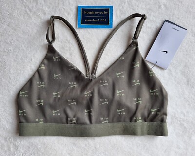 NEW NIKE AIR INDY... LIGHTWEIGHT NON PADDED, LIGHT SUPPORT SPORTS BRA SIZE  L | eBay UK