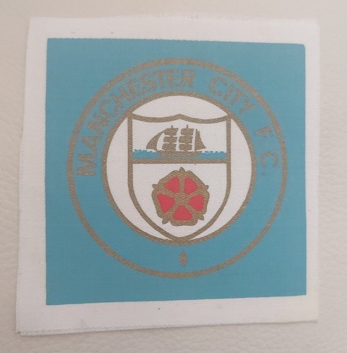 Rare Vintage Blue White Manchester City 1970s Club Crest Sew-on Patch Badge