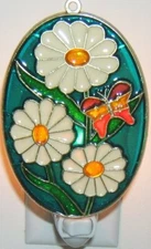 New Daisies with Butterfly Night Light Flowers Home Decor Free Ship  LAST ONE