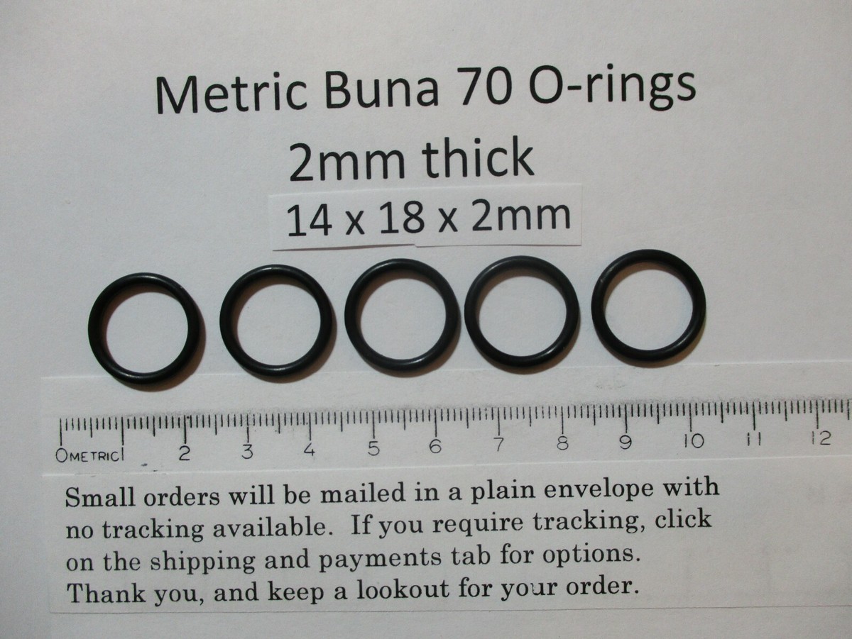 14mm ID x 22mm OD x 4mm thick O-ring. Buna-70. Quan 2