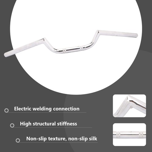 AnXin Motorcycle 7/8" Handlebar Cafe Racer Ace Clubman Style Handlebars 22MM - Picture 2 of 6