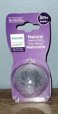 Philips Avent Natural Response Baby Bottle Nipple 2X Flow 4 Nipples 3m+ New